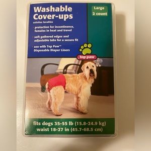 NIB WASHABLE DOG COVER-UPS LARGE 2 COUNT